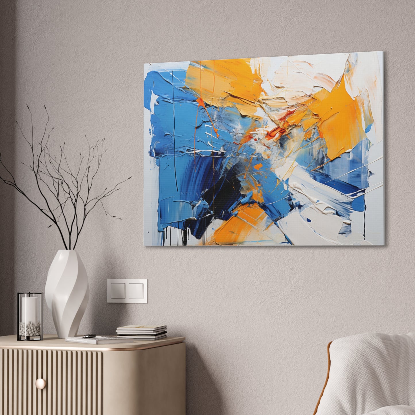 Copy of Timeless Elegance: Refined Vibrant Hues Canvas Print for Sophisticated Living Spaces