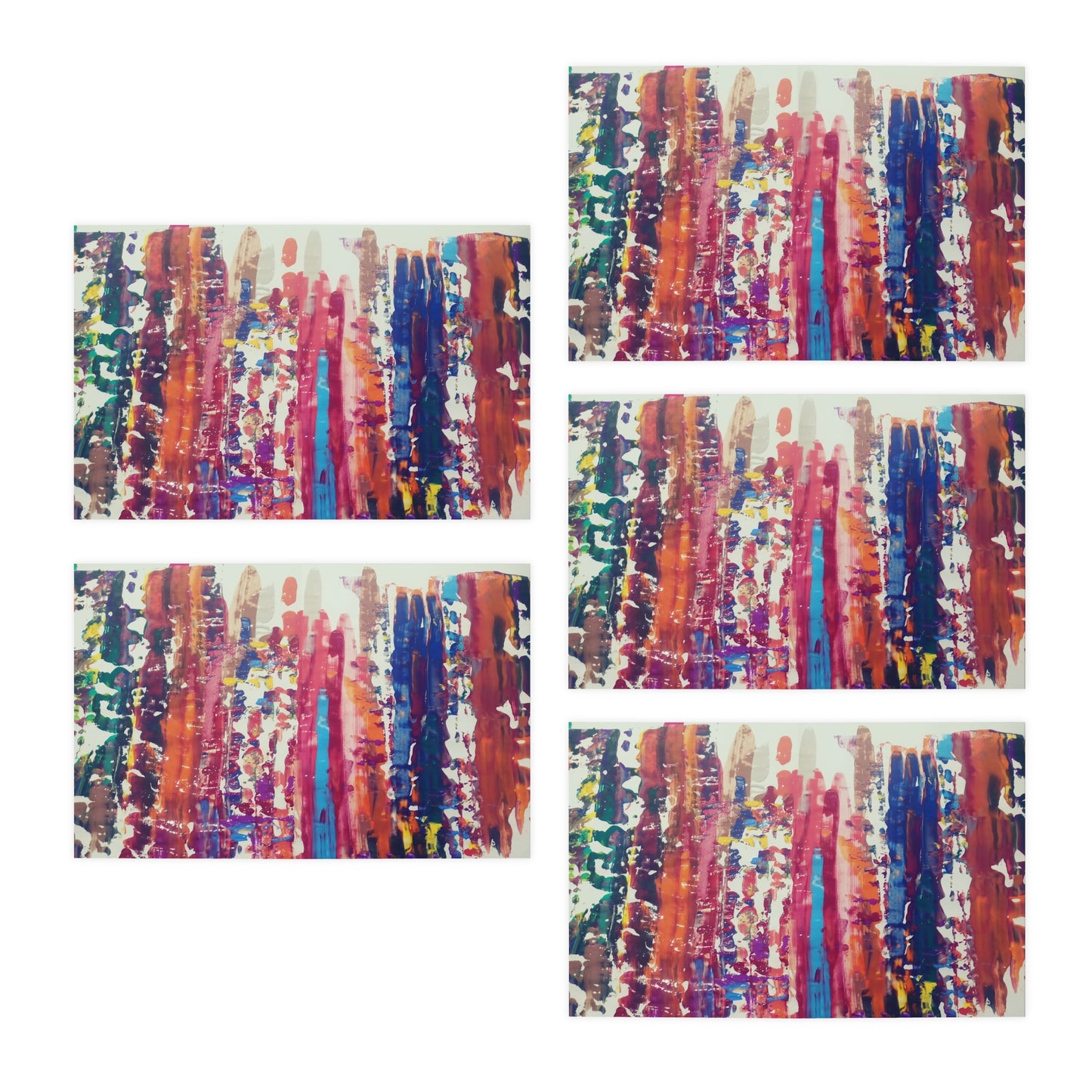 Elegance in Ink: Abstract Art Note Card Set(5-Pack)