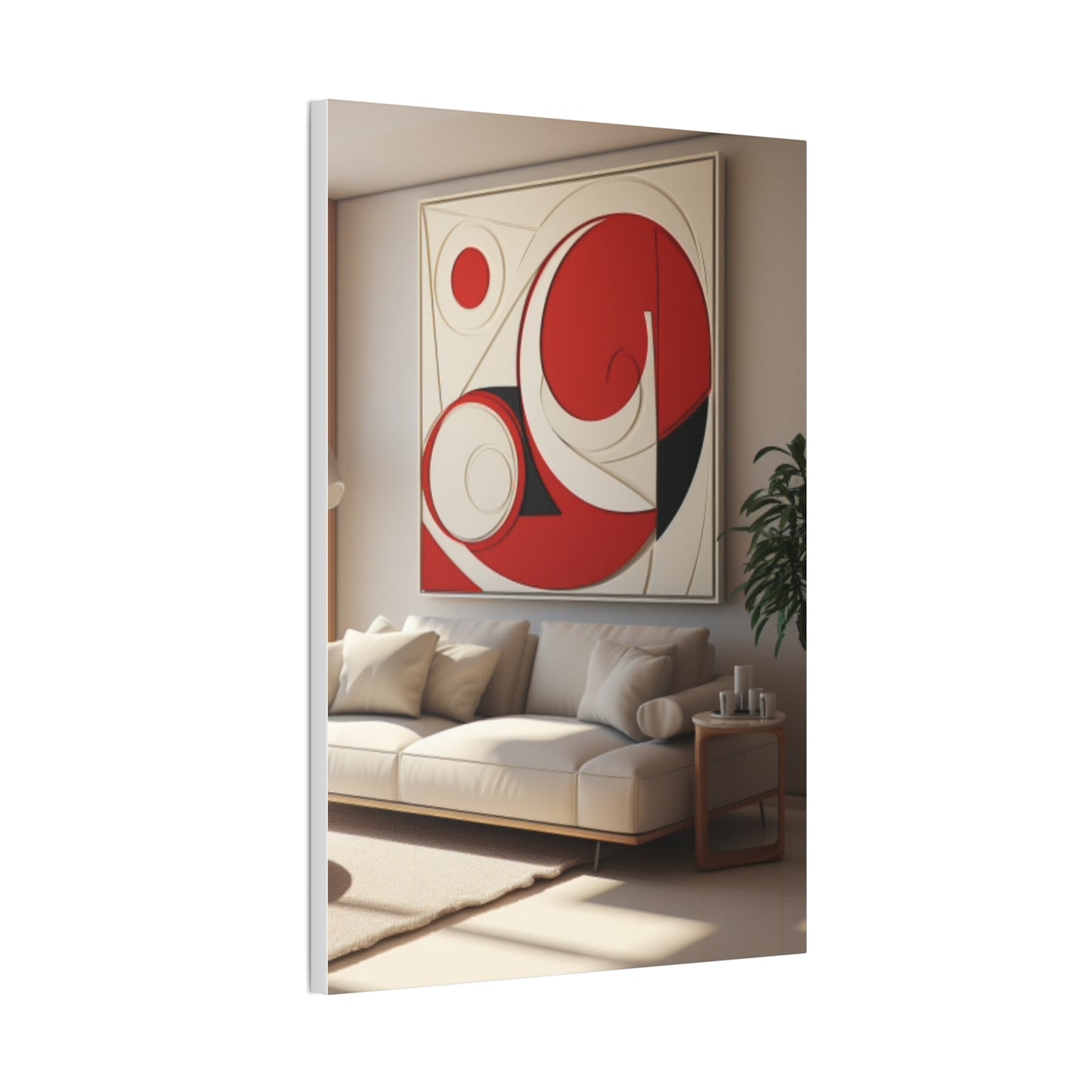 Crimson Elegance: A Symphony of Sophistication Canvas Print