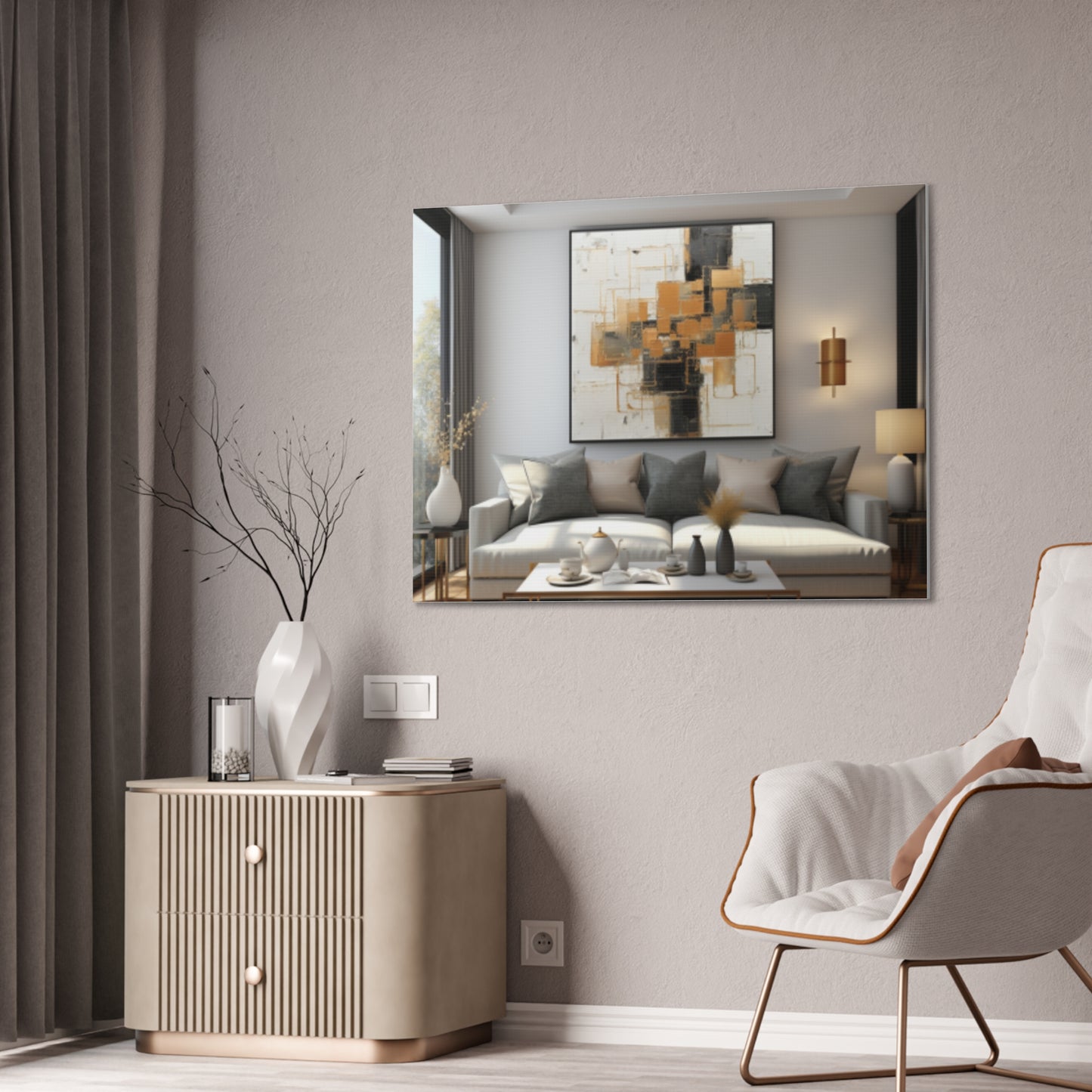 Gold and Black Elegance: A Symphony of Sophistication Canvas Print