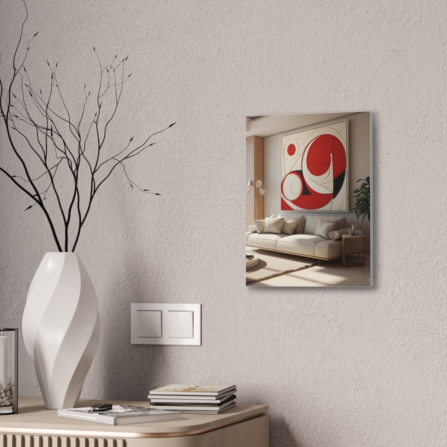 Crimson Elegance: A Symphony of Sophistication Canvas Print