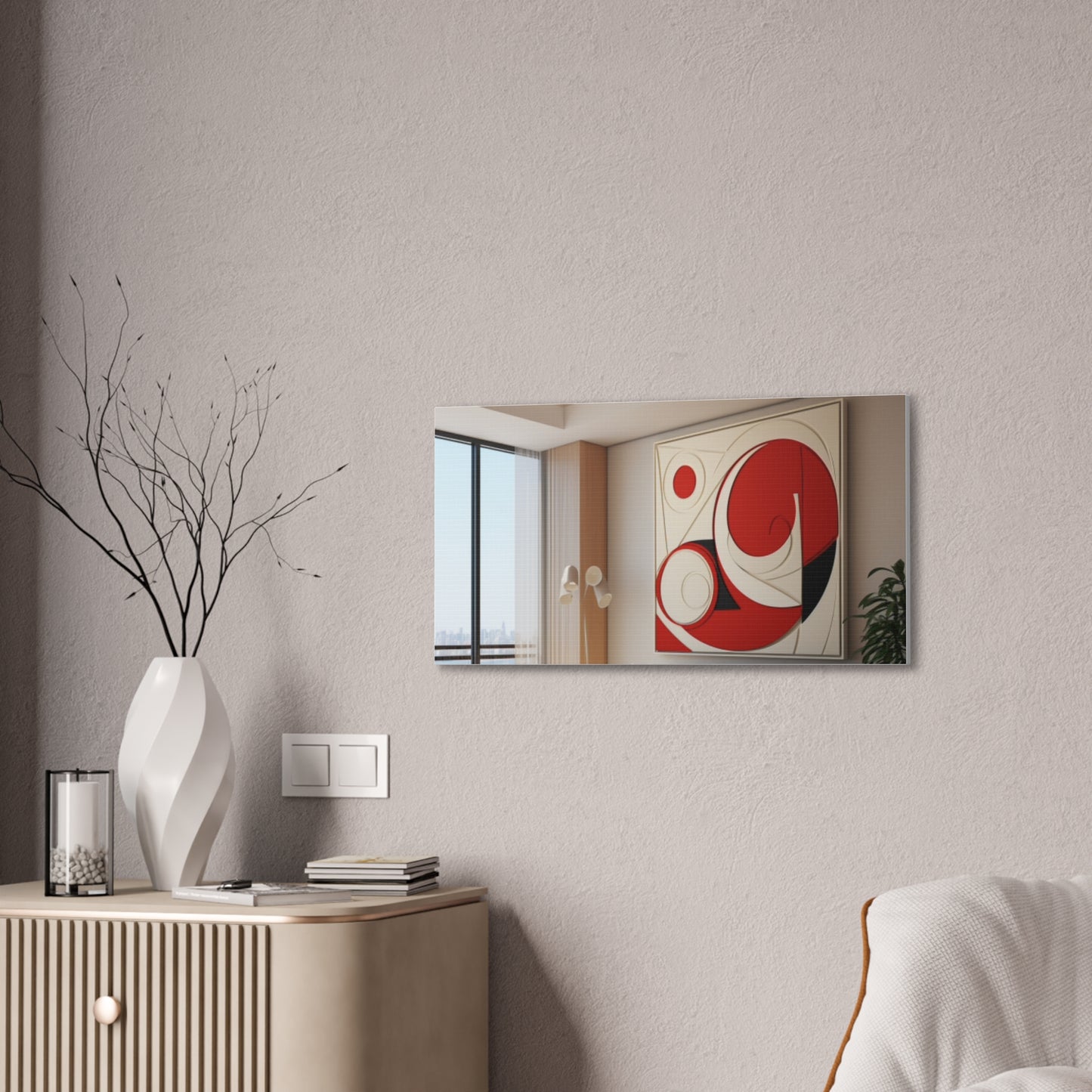 Crimson Elegance: A Symphony of Sophistication Canvas Print