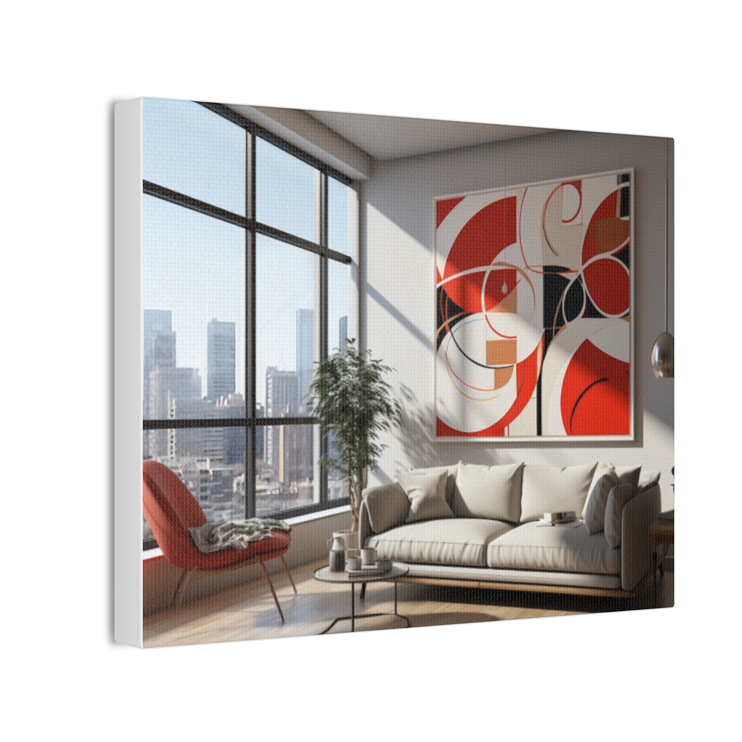 Crimson Elegance: A Symphony of Sophistication Canvas Print