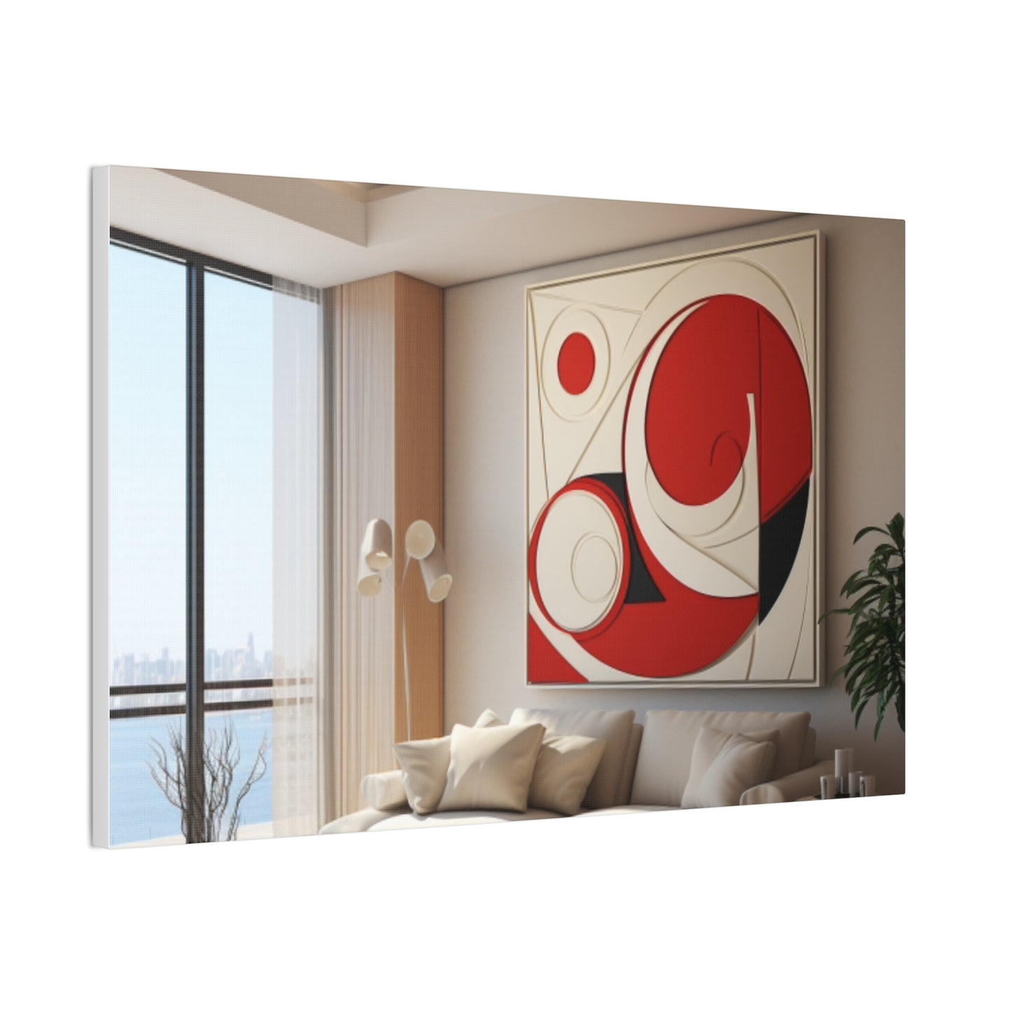 Crimson Elegance: A Symphony of Sophistication Canvas Print