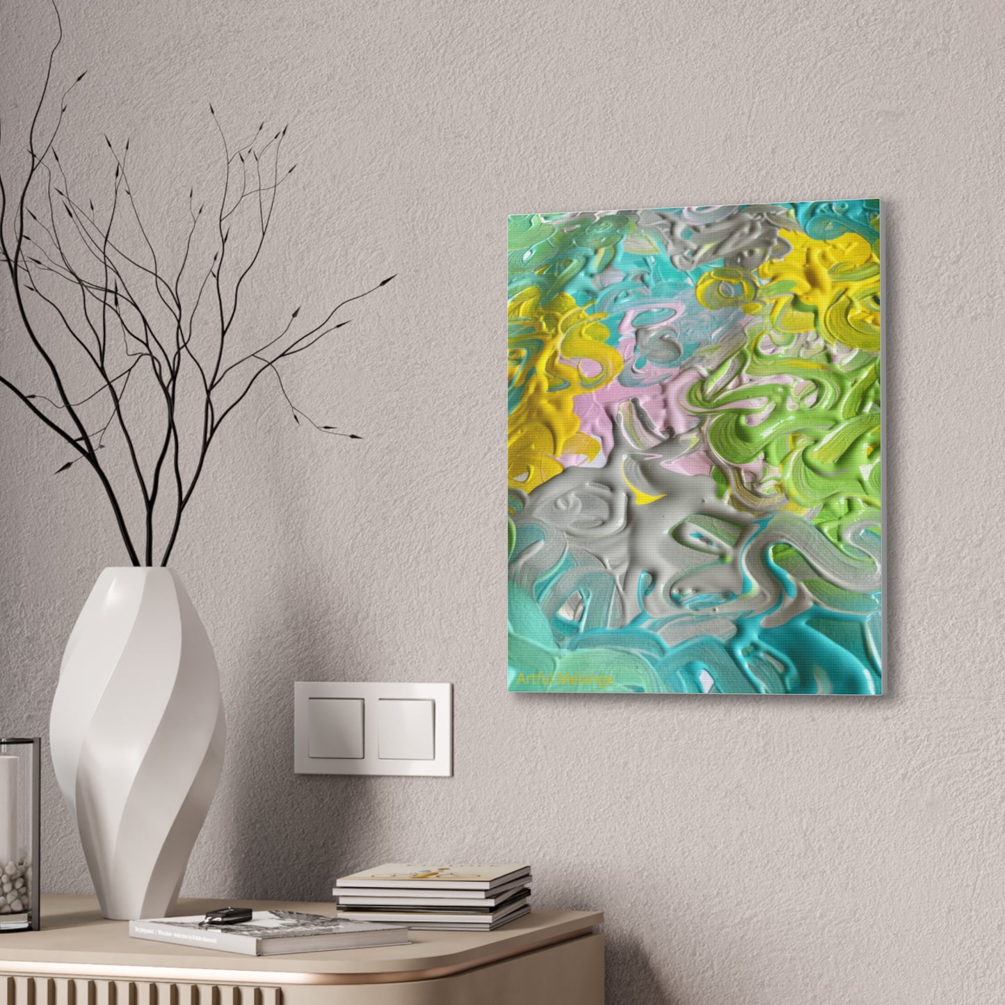 Acrylic Abstract Canvas Print - Richly Textured Artistry