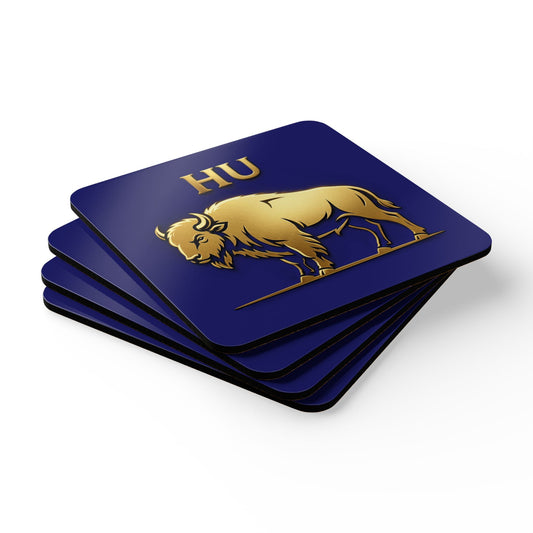 Howard University Coaster Set 5 – HU Pride Campus & Bison Design