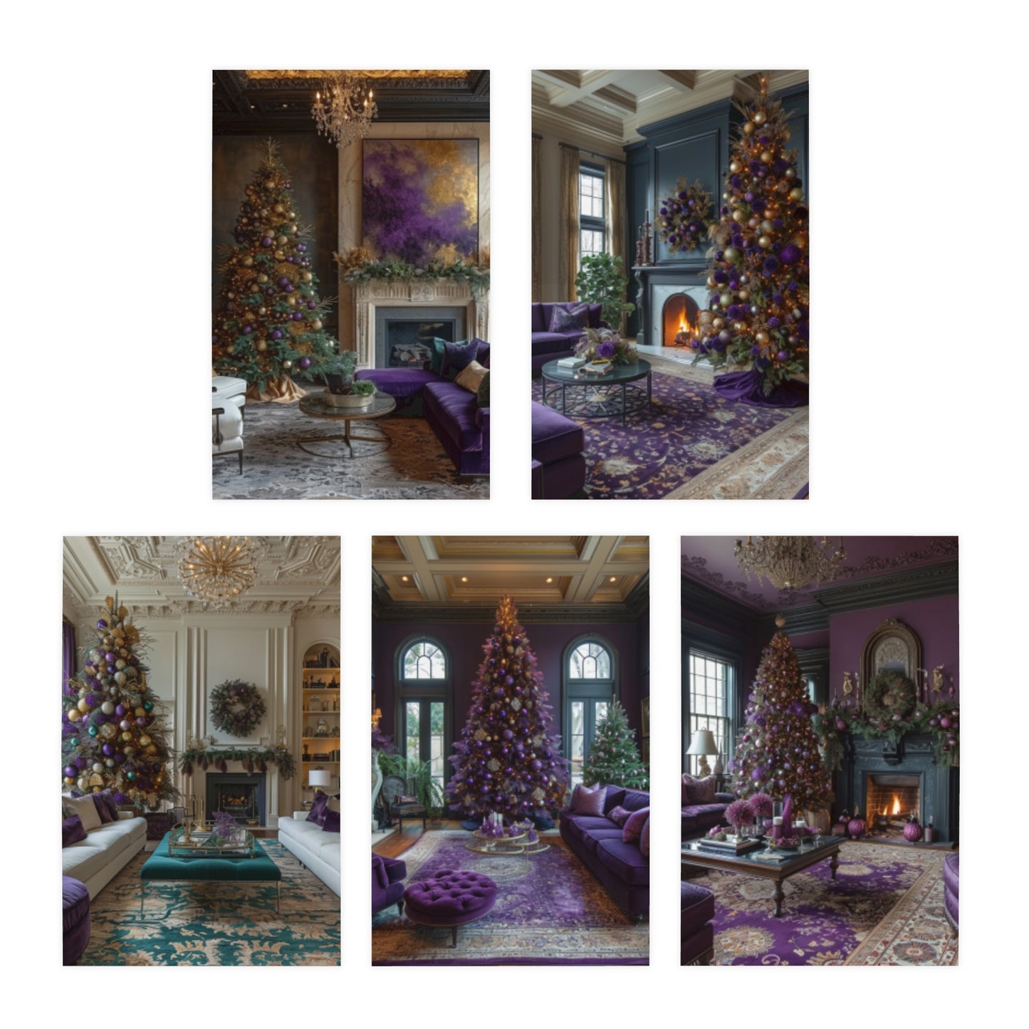 Big Easy Festivity Mardi Gras Note Card Set (5-Pack)