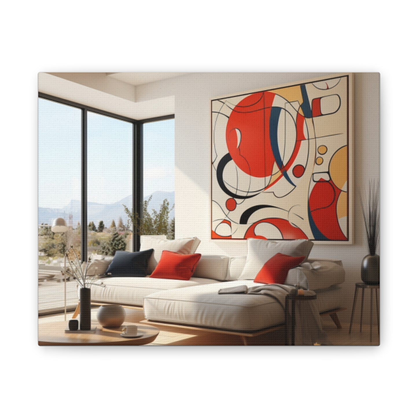 Crimson Elegance: A Symphony of Sophistication Canvas Print