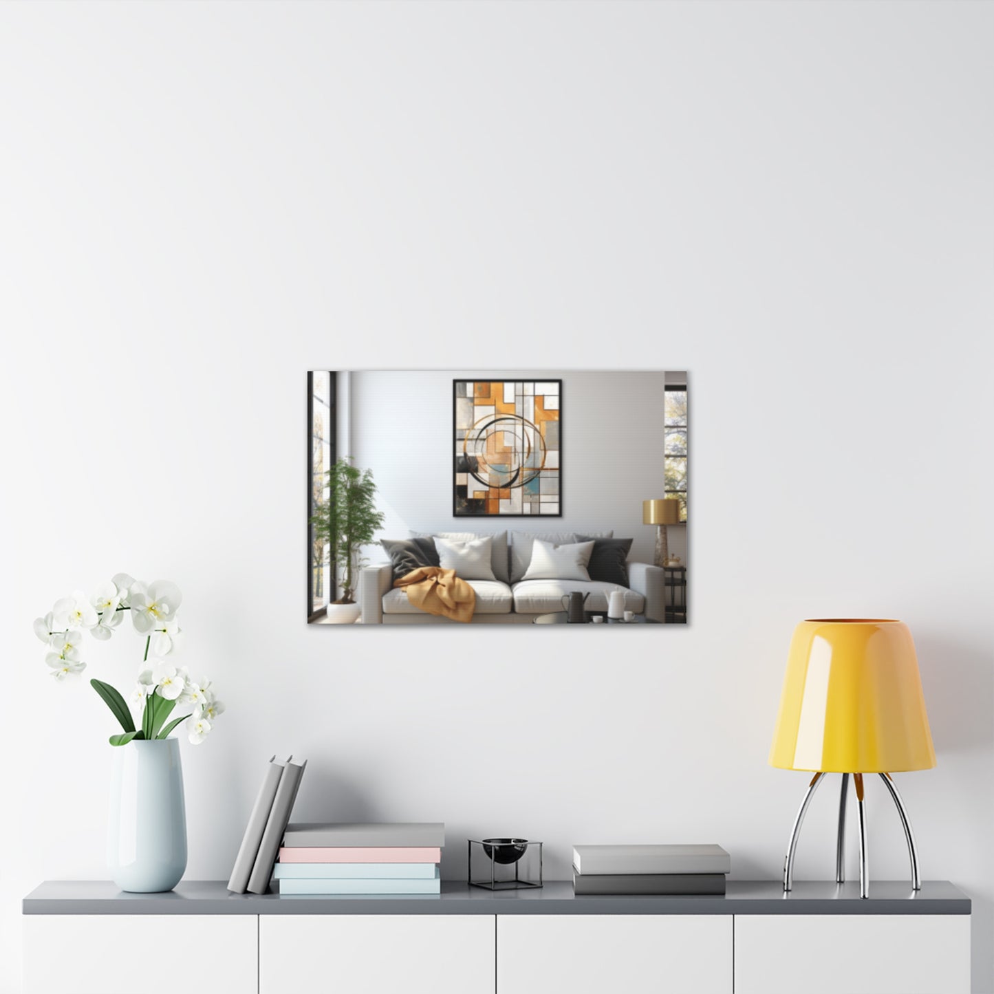 Gold and Black Elegance: A Symphony of Sophistication Canvas Print