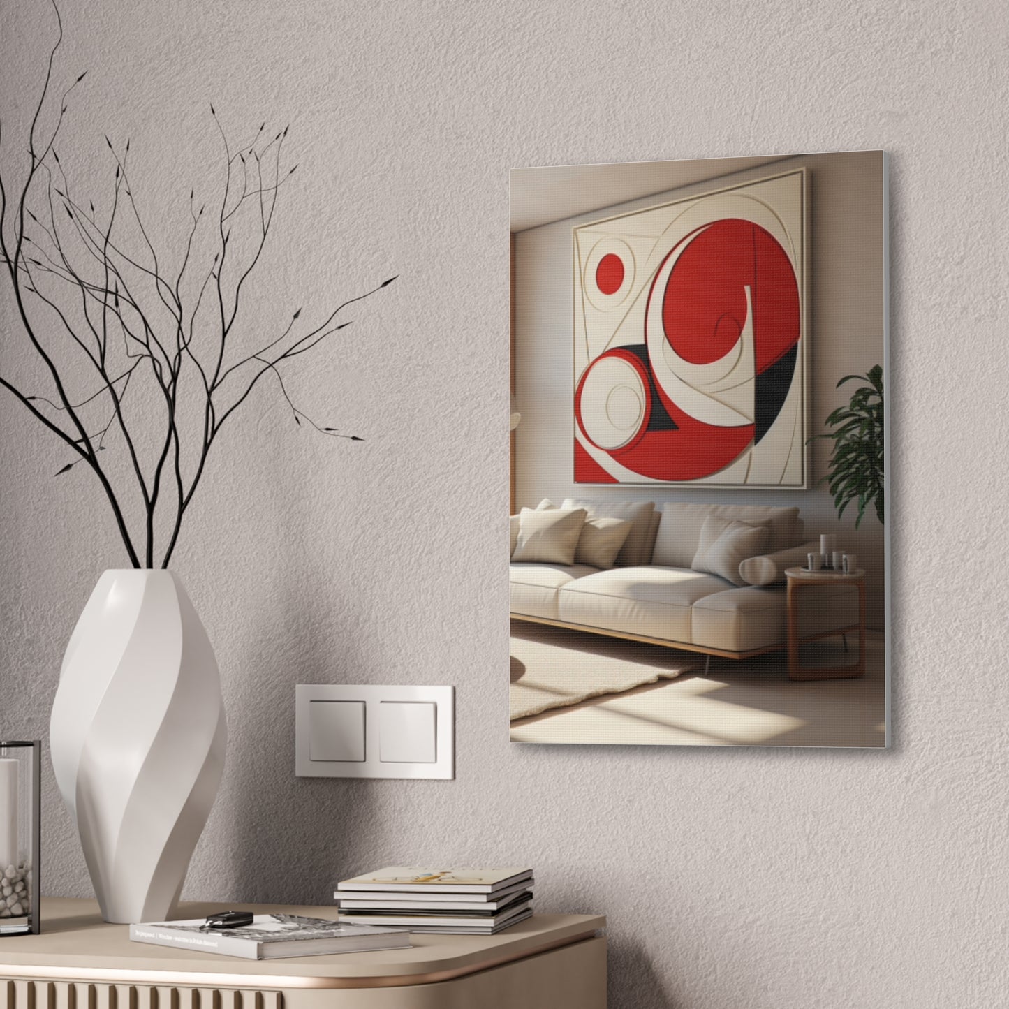 Crimson Elegance: A Symphony of Sophistication Canvas Print
