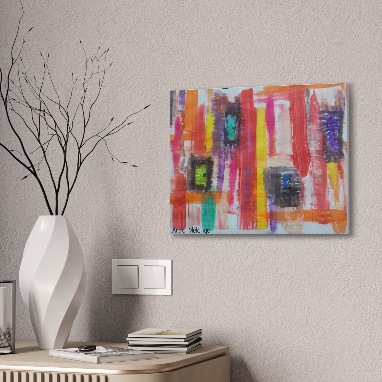 Primary Elegance: A Symphony of Sophistication Canvas Print