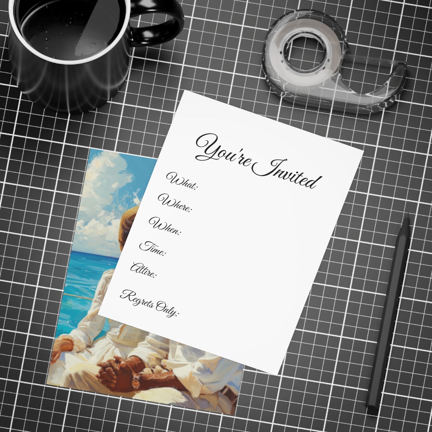 Sail & Celebrate: A Day of Elegance Yacht/Boat Party Invitation Bundles (envelopes included)