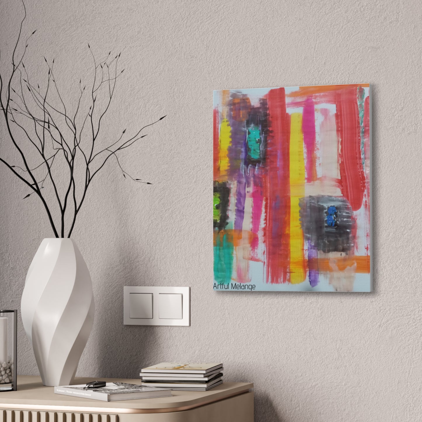 Primary Elegance: A Symphony of Sophistication Canvas Print