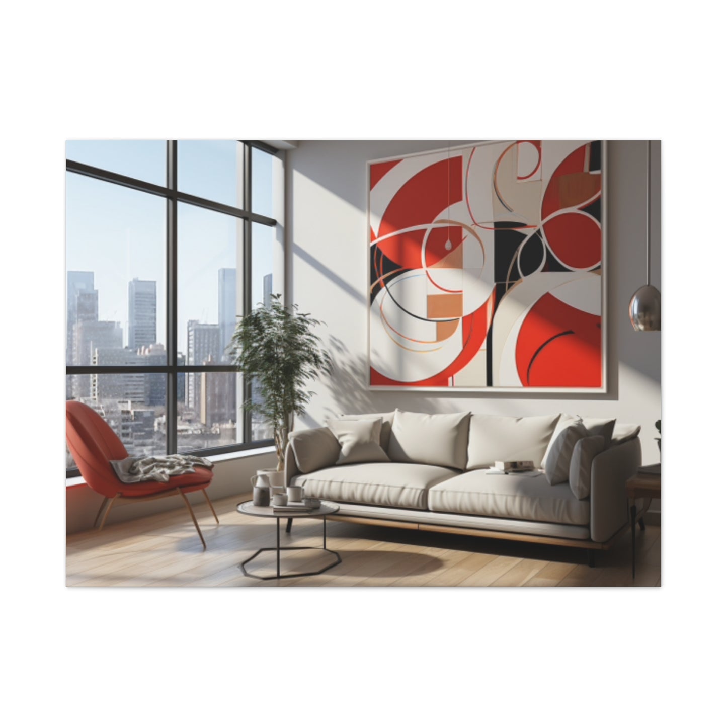 Crimson Elegance: A Symphony of Sophistication Canvas Print