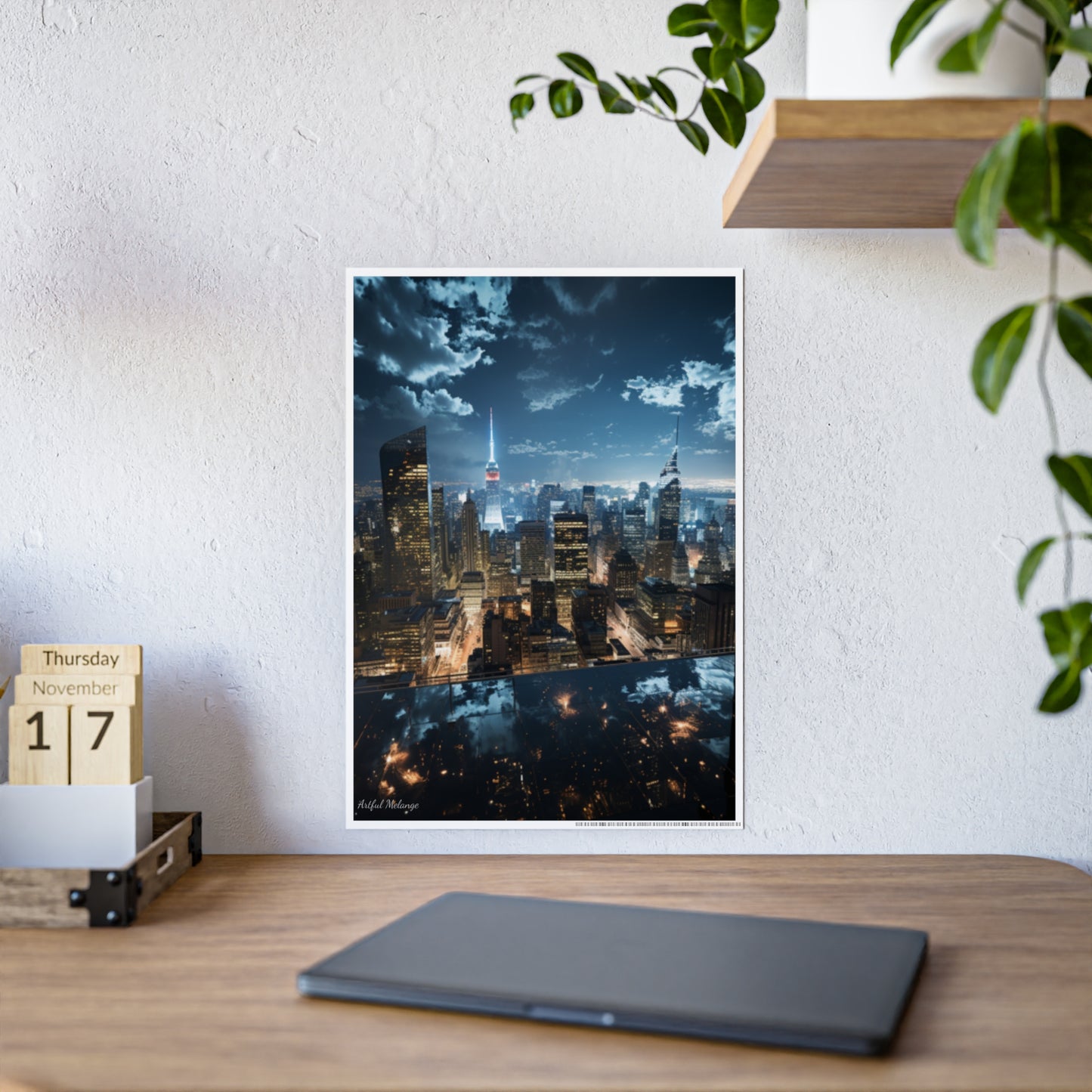 Skyline Vista: Hyper-Realistic 3D Cityscape Posters