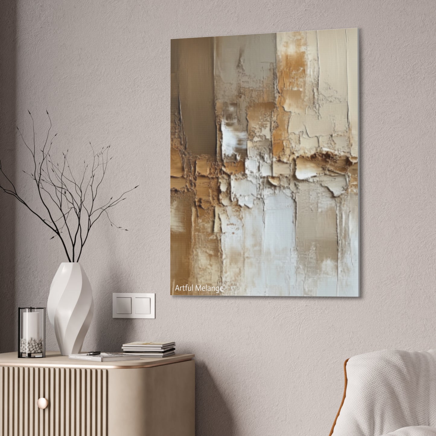 Acrylic Abstract Canvas Print - Richly Textured Artistry