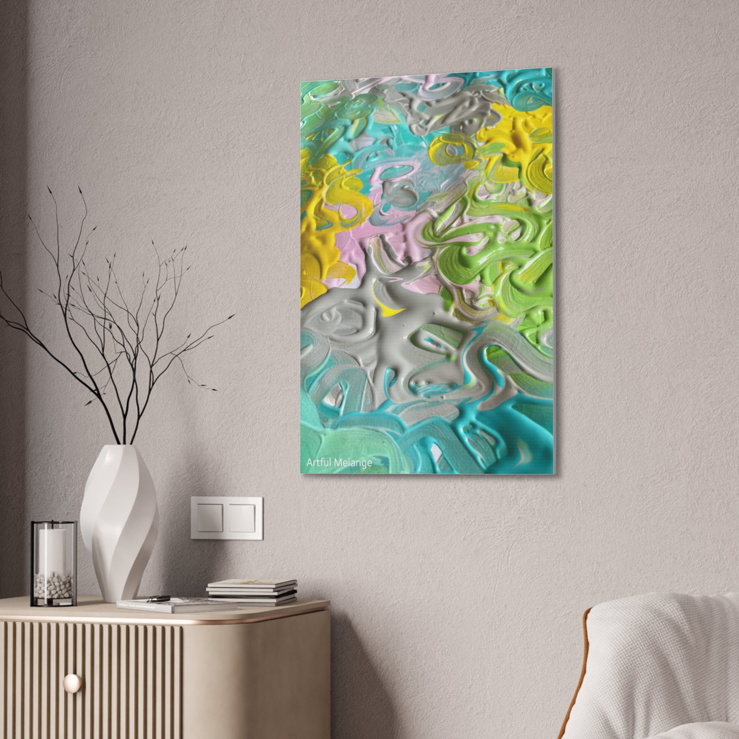 Acrylic Abstract Canvas Print - Richly Textured Artistry