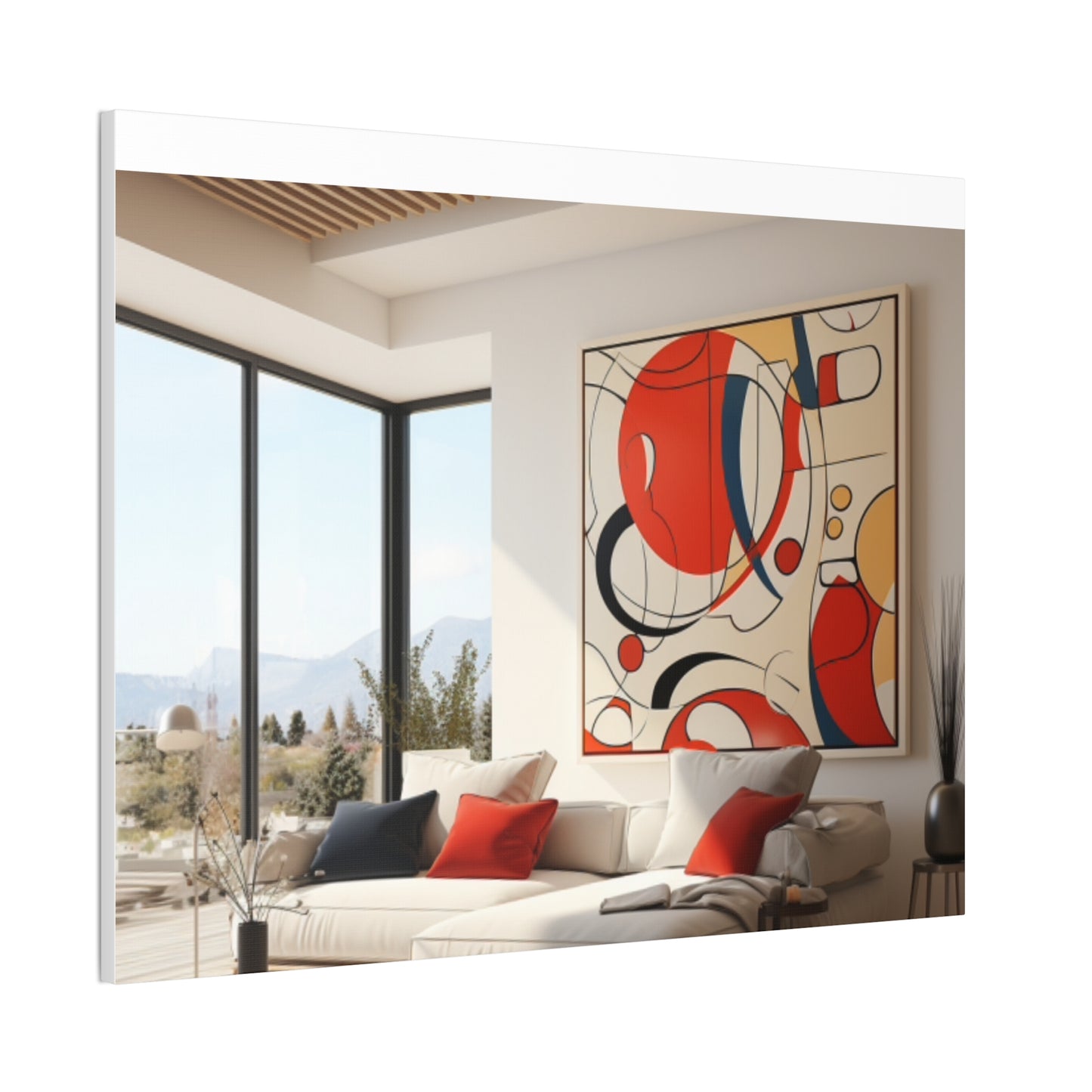 Crimson Elegance: A Symphony of Sophistication Canvas Print