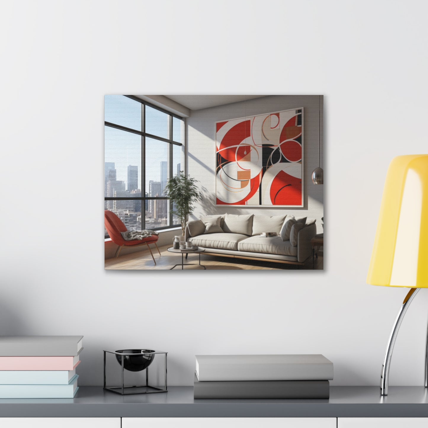 Crimson Elegance: A Symphony of Sophistication Canvas Print