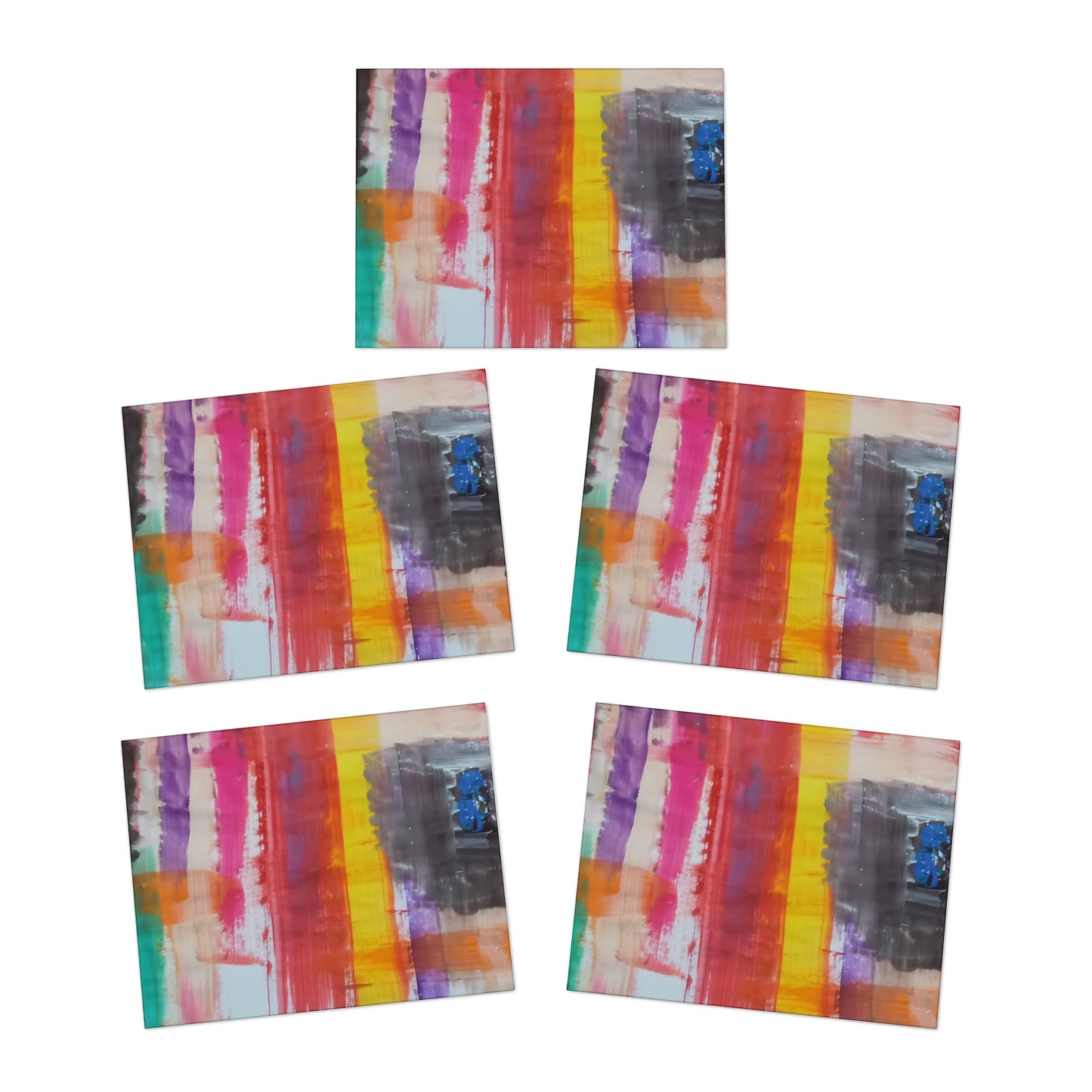 Elegance in Ink: Abstract Art Note Card Set(5-Pack)