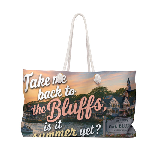 Take Me Back to the Bluffs Weekender Bag – Summer Escape Canvas Tote