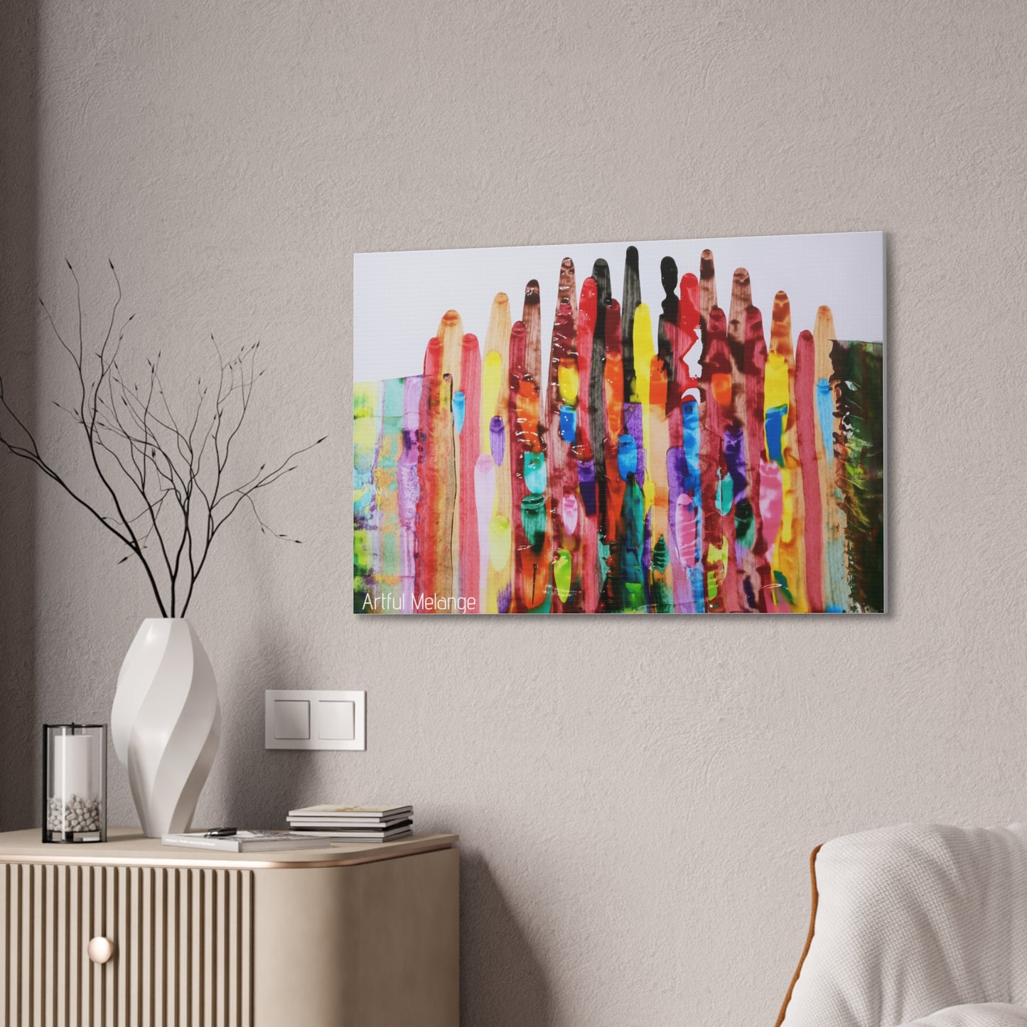 Primary Elegance: A Symphony of Sophistication Canvas Print