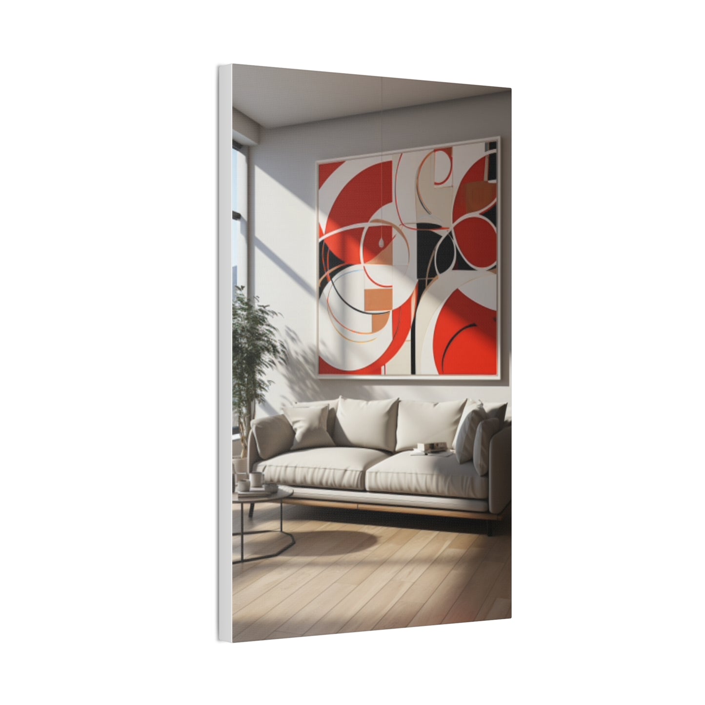 Crimson Elegance: A Symphony of Sophistication Canvas Print