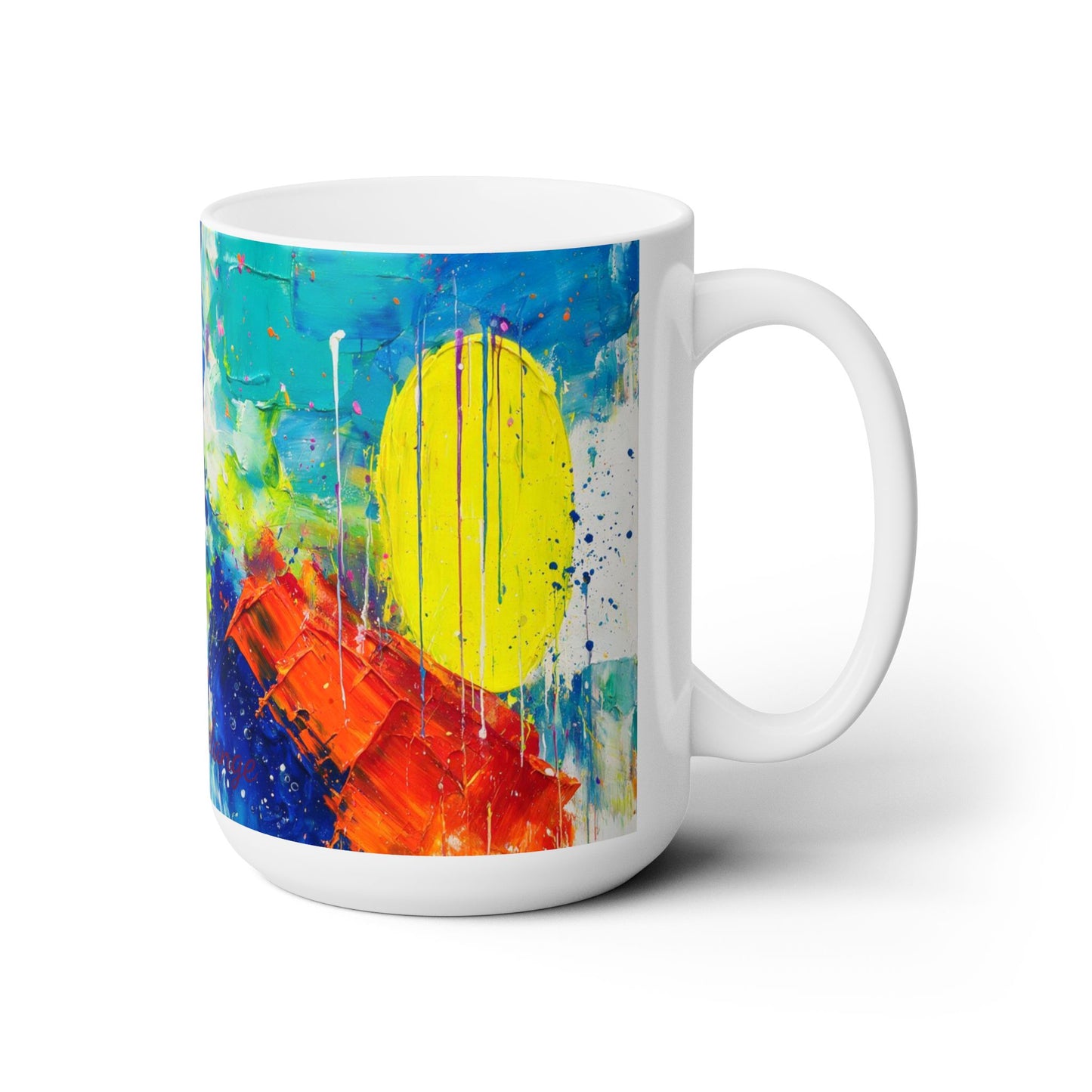 Artsy Abstract Ceramic Mug 15oz