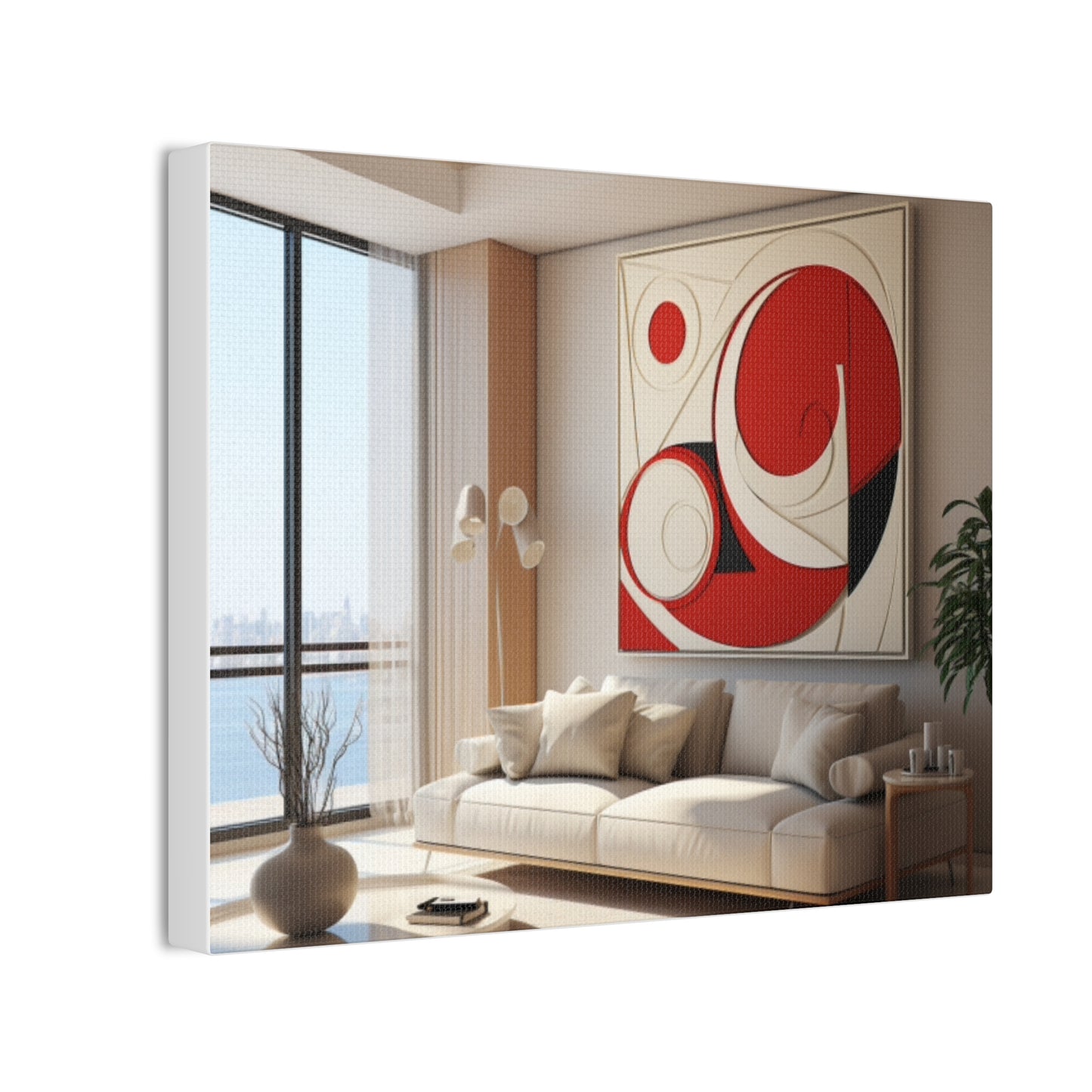 Crimson Elegance: A Symphony of Sophistication Canvas Print