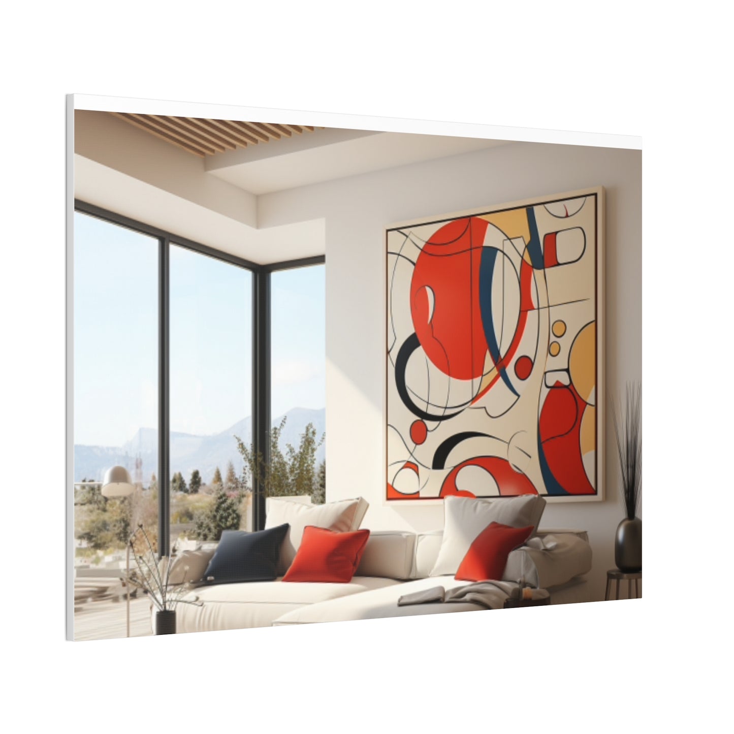 Crimson Elegance: A Symphony of Sophistication Canvas Print