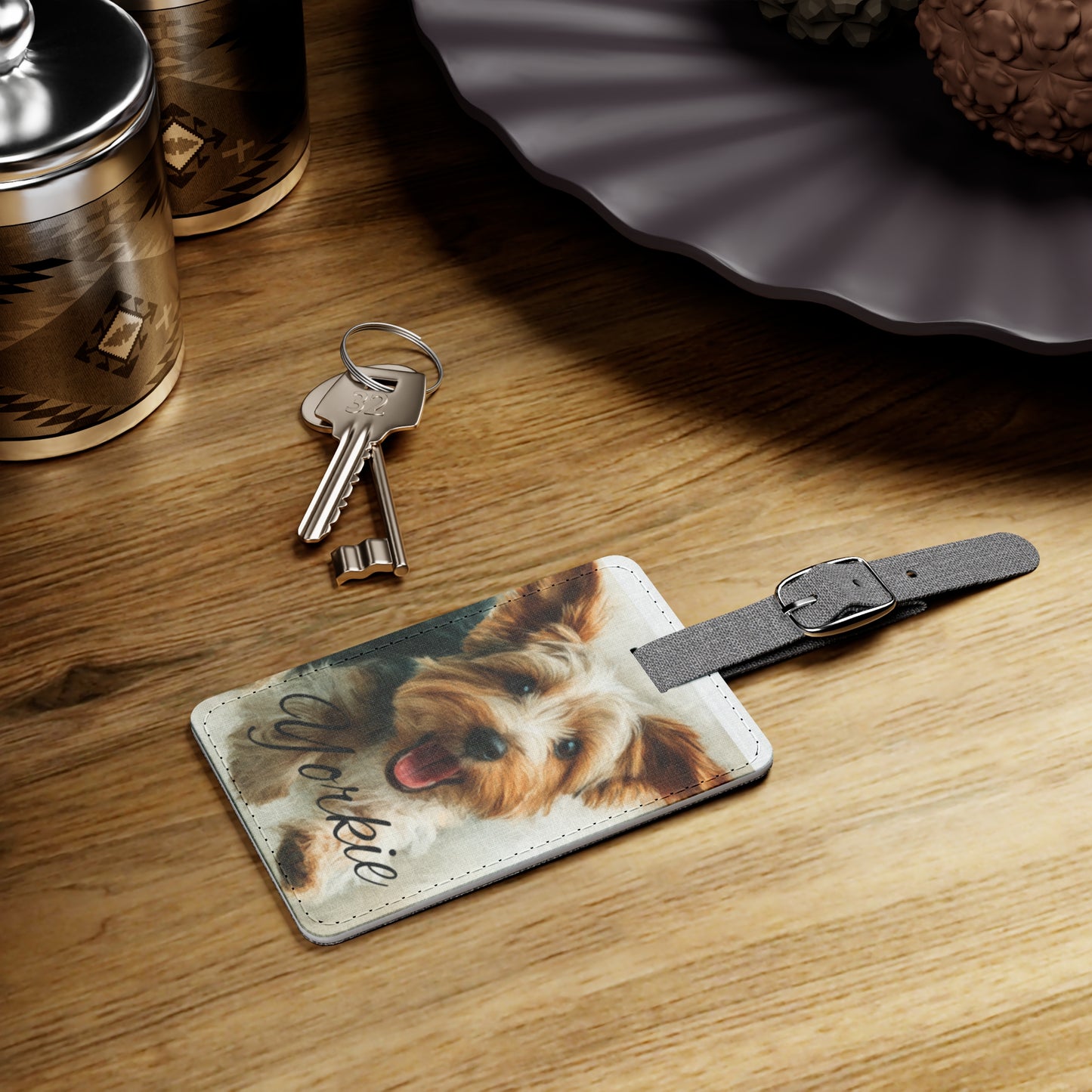 Pawfect Travels™ Pet-Inspired Luggage Tag, Yorkie 2 Rectangle