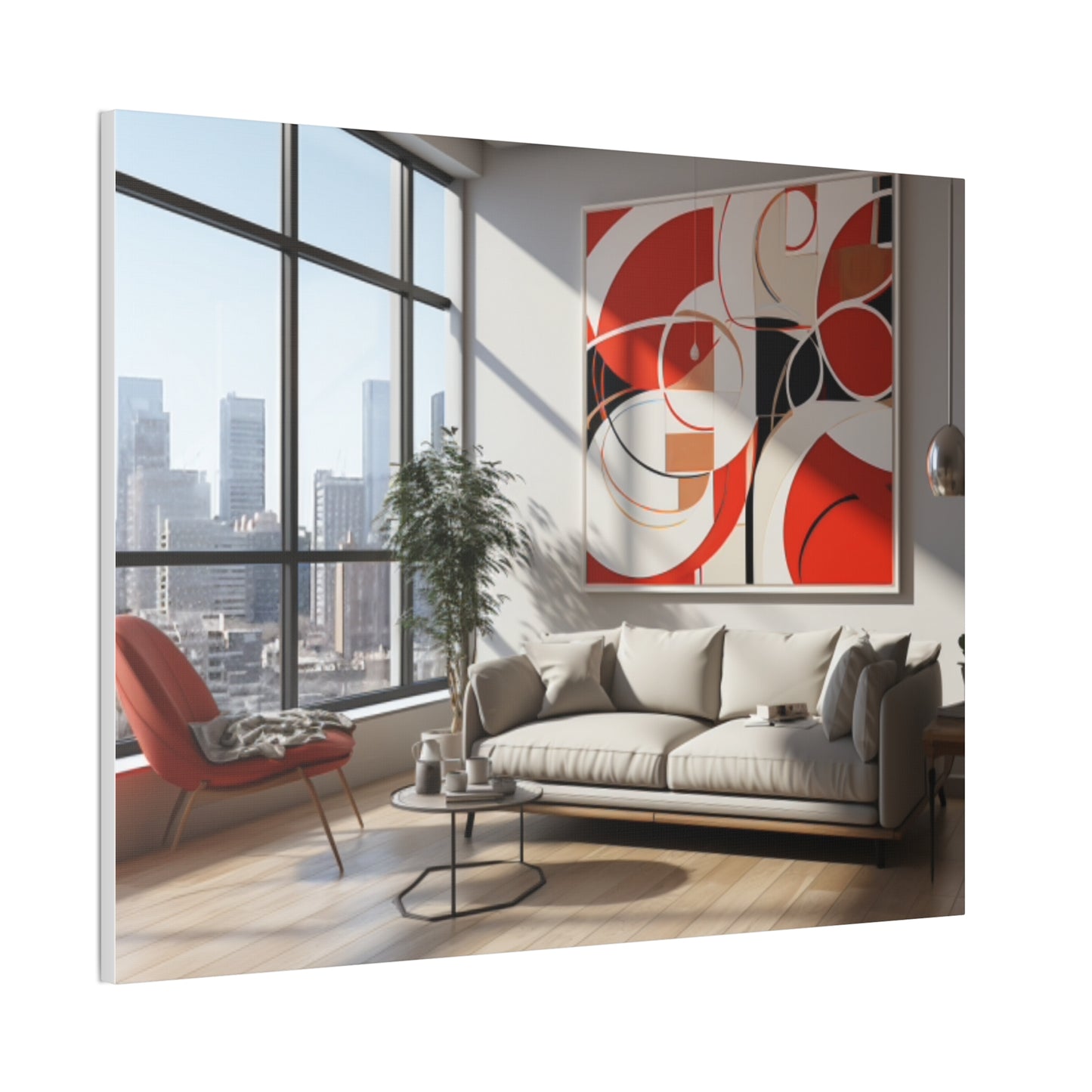 Crimson Elegance: A Symphony of Sophistication Canvas Print