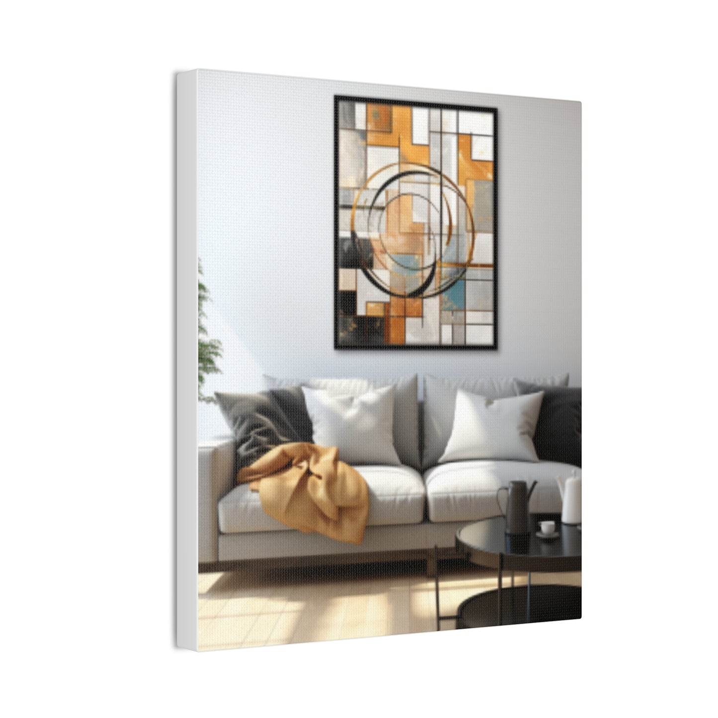 Gold and Black Elegance: A Symphony of Sophistication Canvas Print