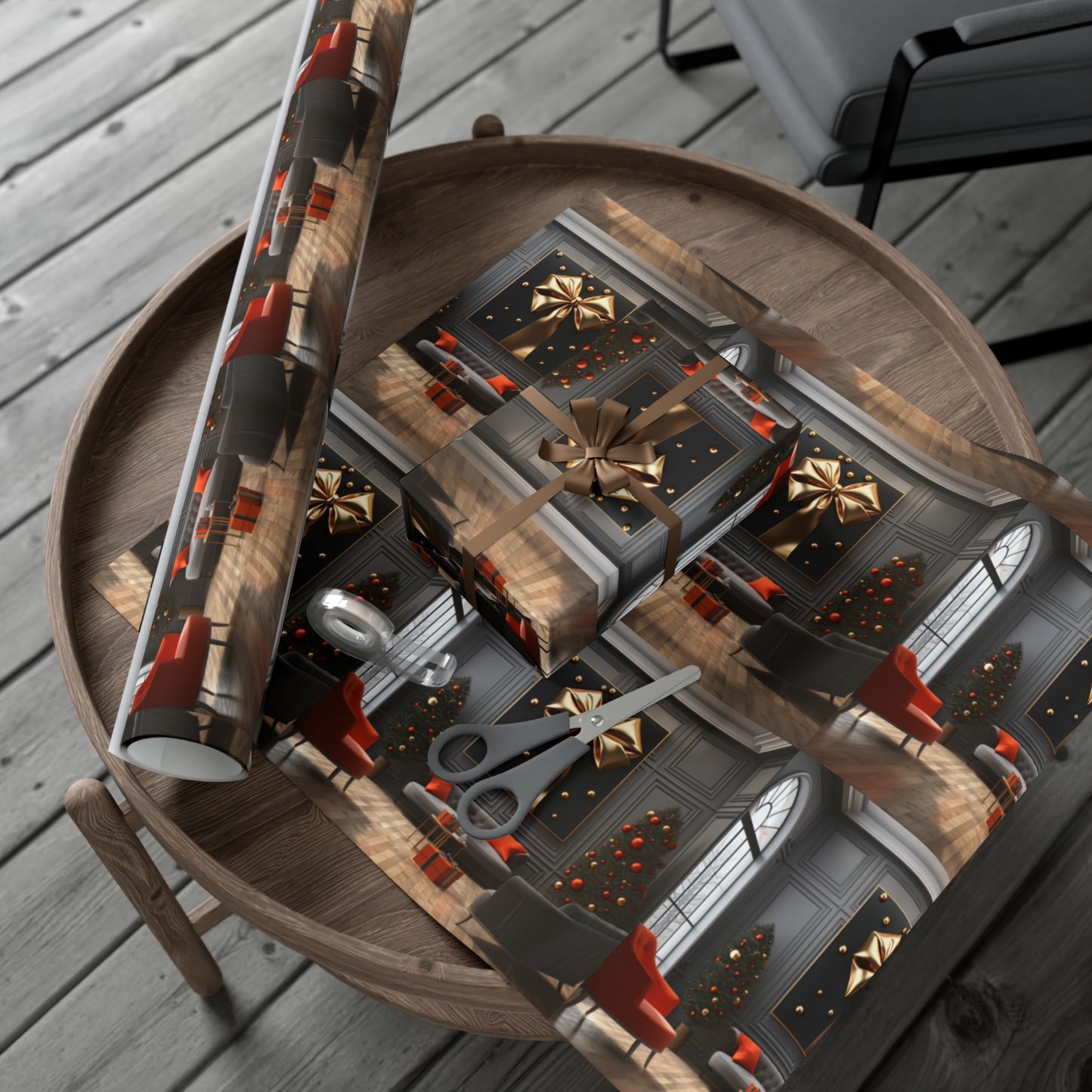 Elegant Gold Holiday Wrapping Paper Collection – Elevate Your Gifts with Sophisticated Style