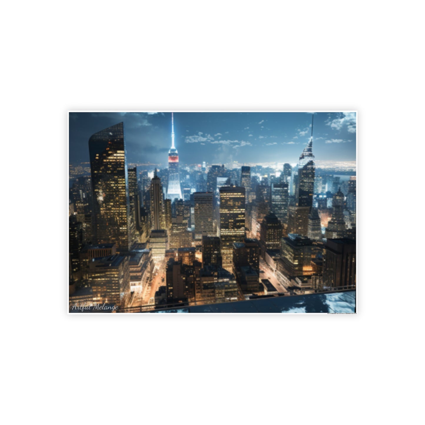 Skyline Vista: Hyper-Realistic 3D Cityscape Posters