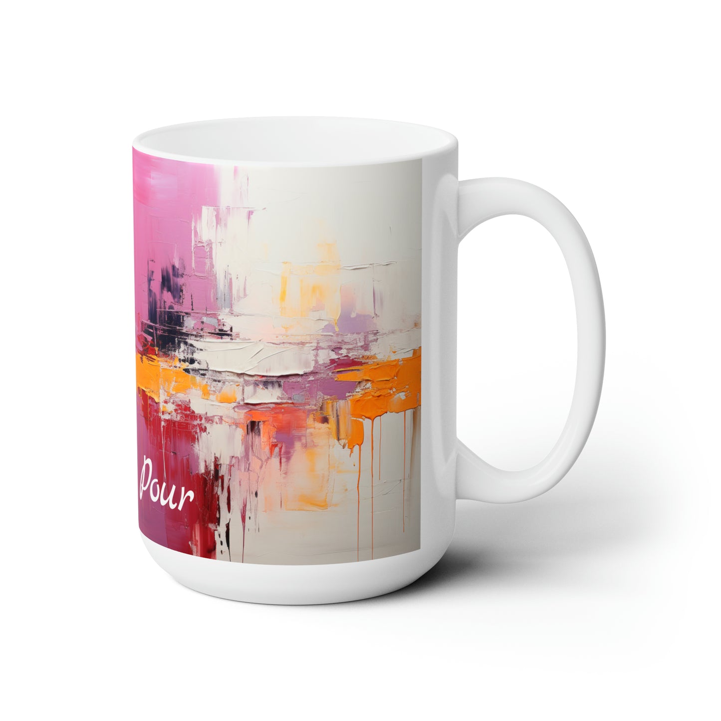 Artsy Pour Ceramic Mug 15oz