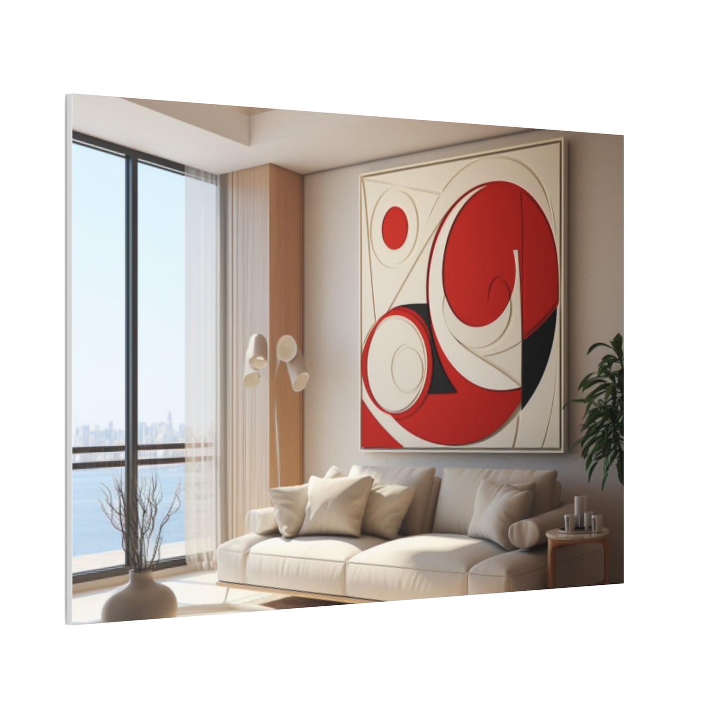 Crimson Elegance: A Symphony of Sophistication Canvas Print