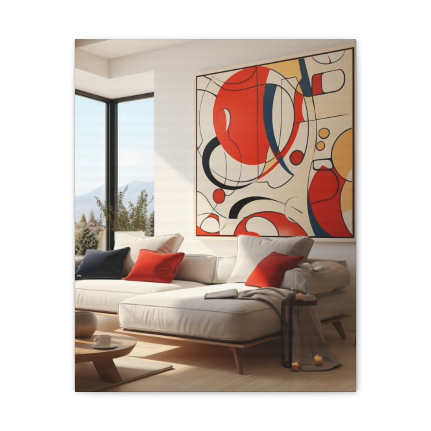 Crimson Elegance: A Symphony of Sophistication Canvas Print
