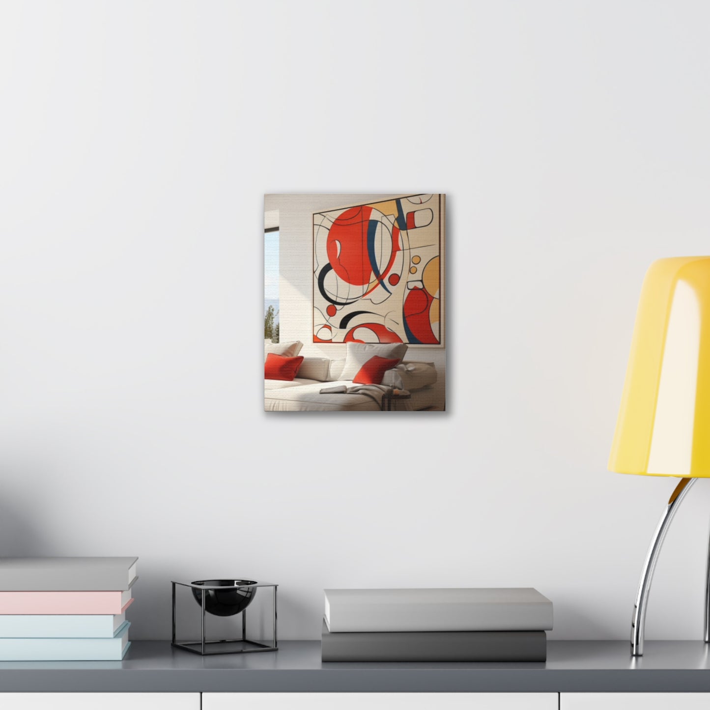 Crimson Elegance: A Symphony of Sophistication Canvas Print