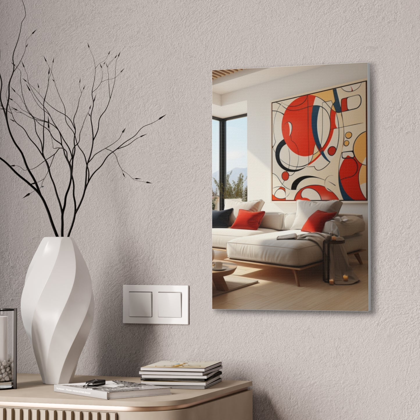 Crimson Elegance: A Symphony of Sophistication Canvas Print