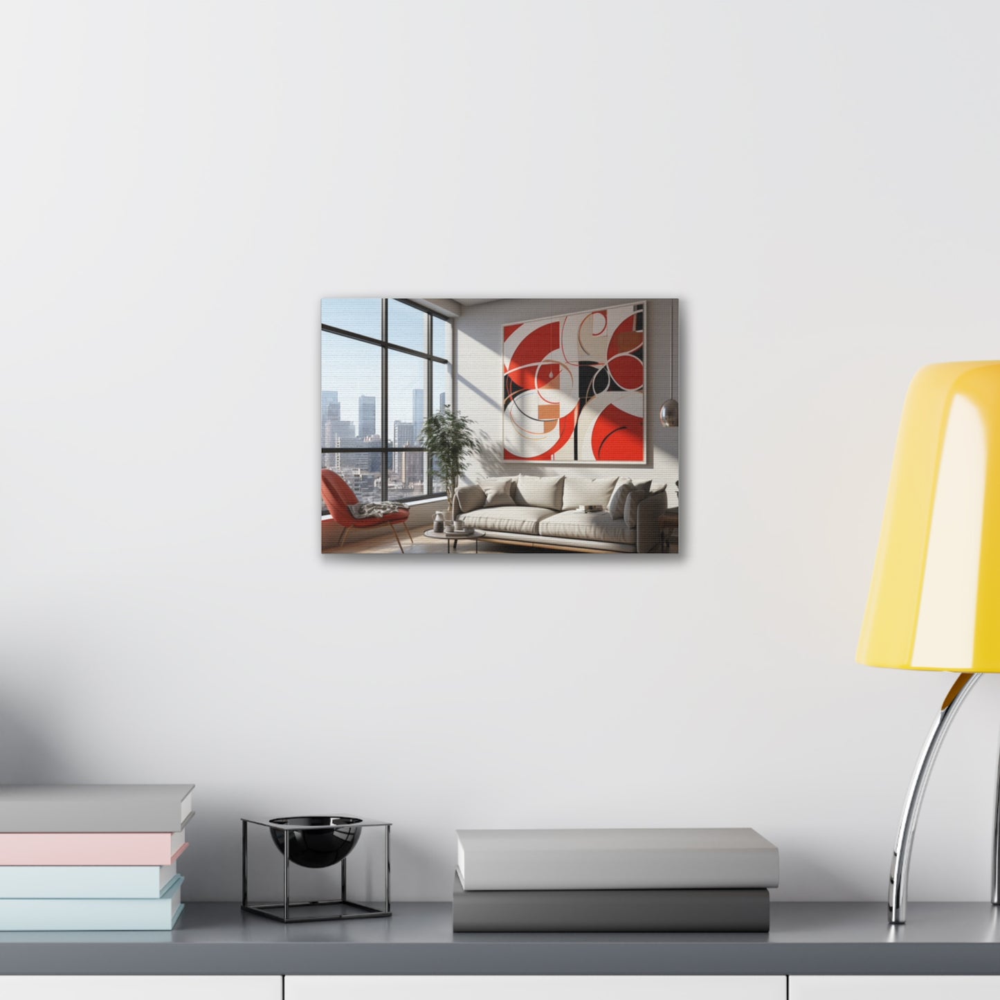 Crimson Elegance: A Symphony of Sophistication Canvas Print