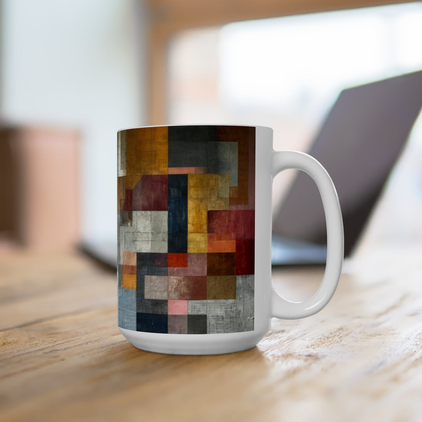 Artsy Abstract Ceramic Mug 15oz