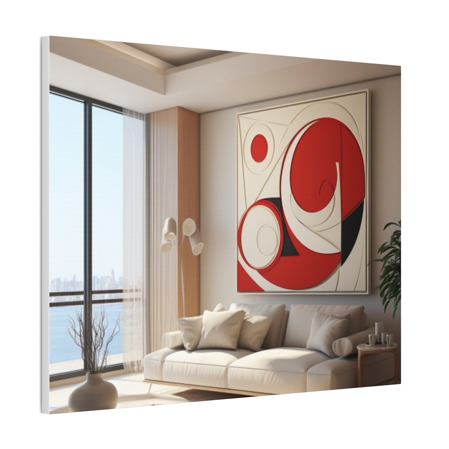 Crimson Elegance: A Symphony of Sophistication Canvas Print