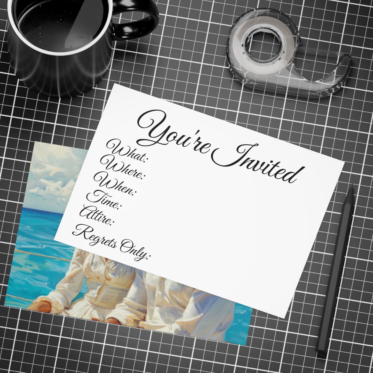 Sail & Celebrate: A Day of Elegance Yacht/Boat Party Invitation Bundles (envelopes included)