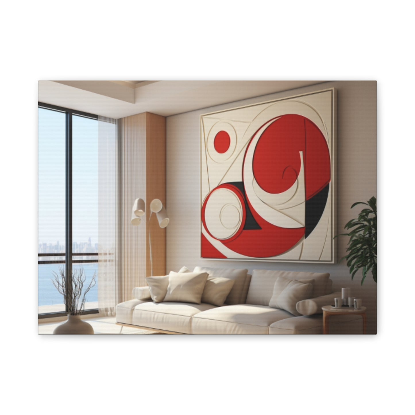 Crimson Elegance: A Symphony of Sophistication Canvas Print