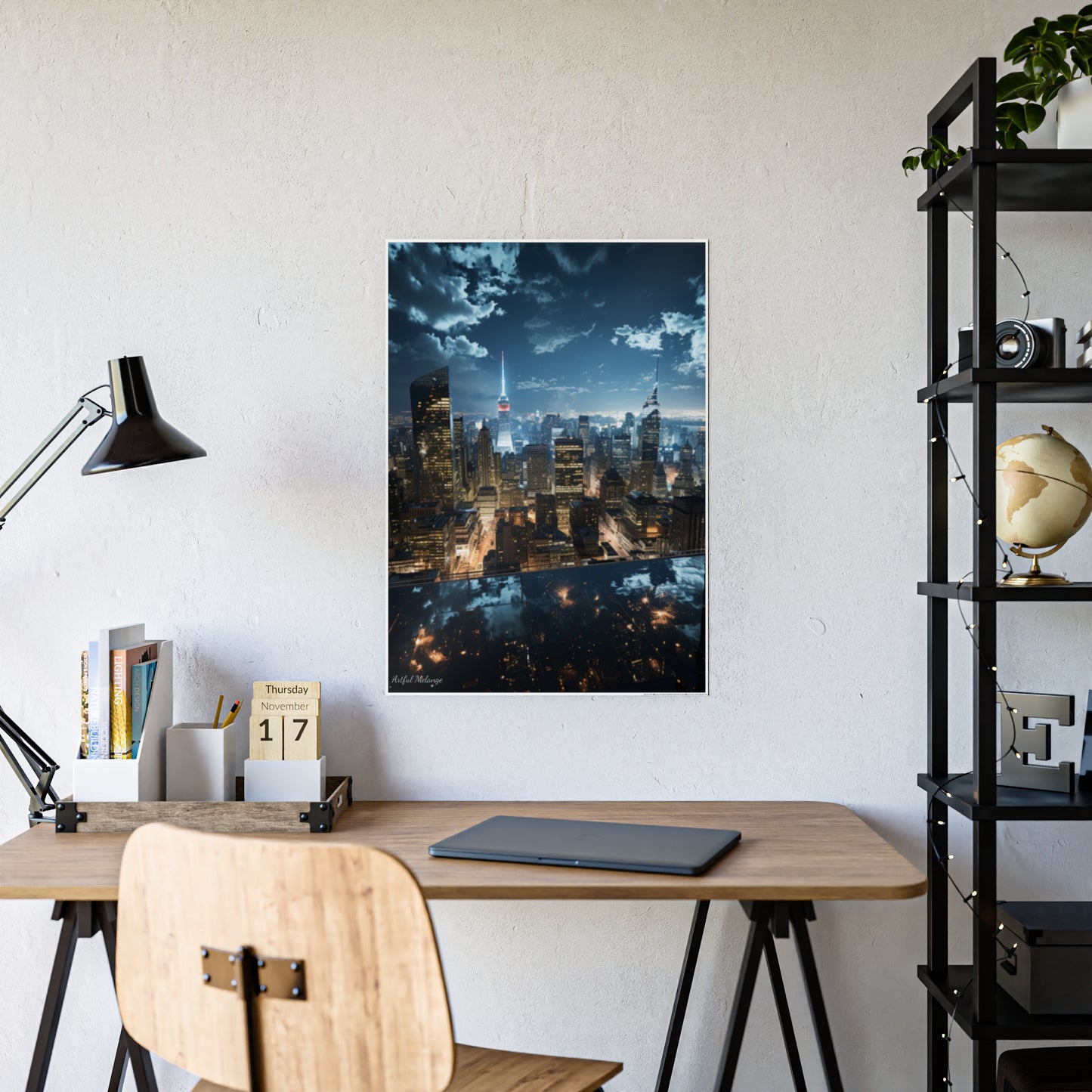 Skyline Vista: Hyper-Realistic 3D Cityscape Posters