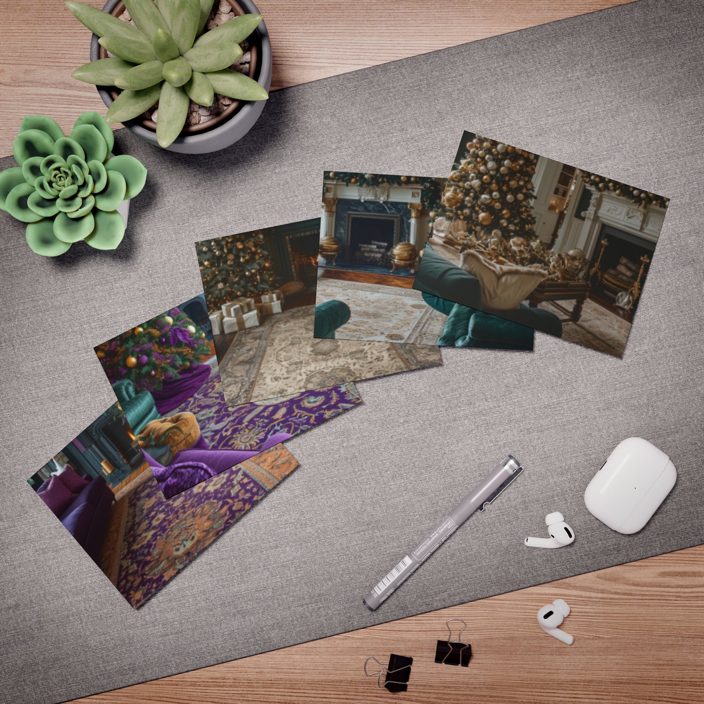 Big Easy Festivity Mardi Gras Note Card Set (5-Pack)