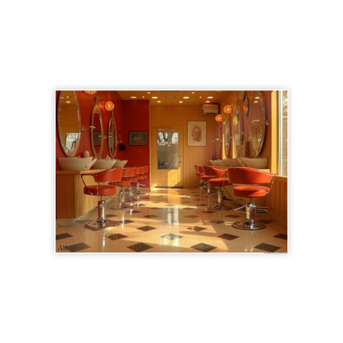 Black Hair Salon Interiors: Poster Prints Celebrating Style