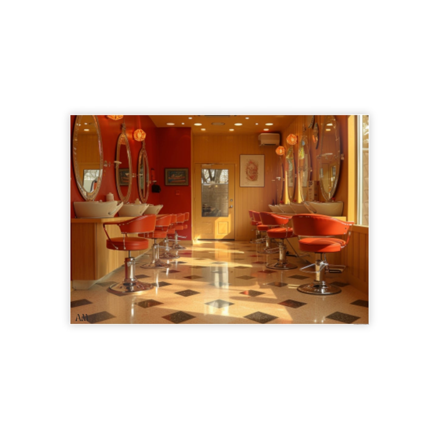 Black Hair Salon Interiors: Poster Prints Celebrating Style