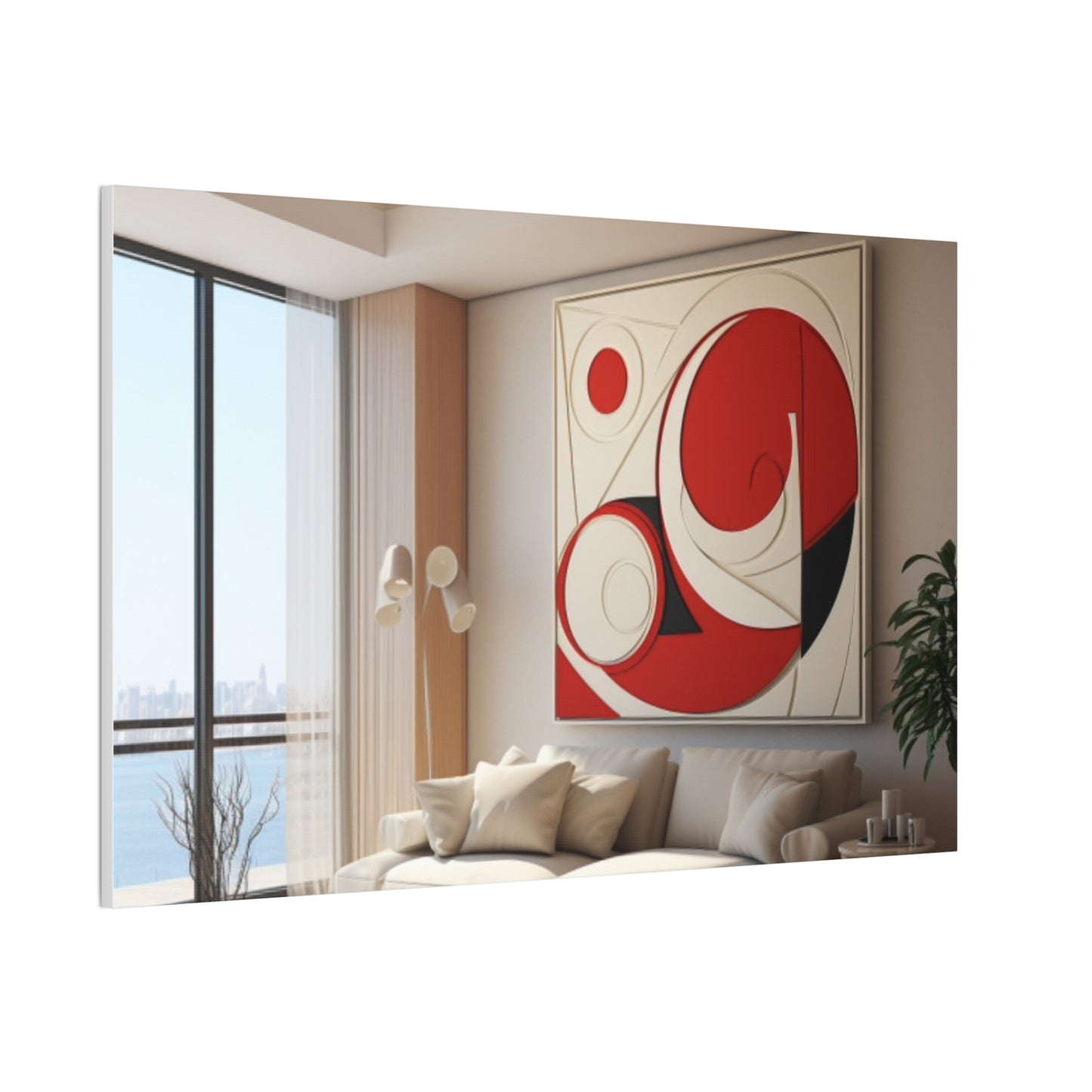 Crimson Elegance: A Symphony of Sophistication Canvas Print